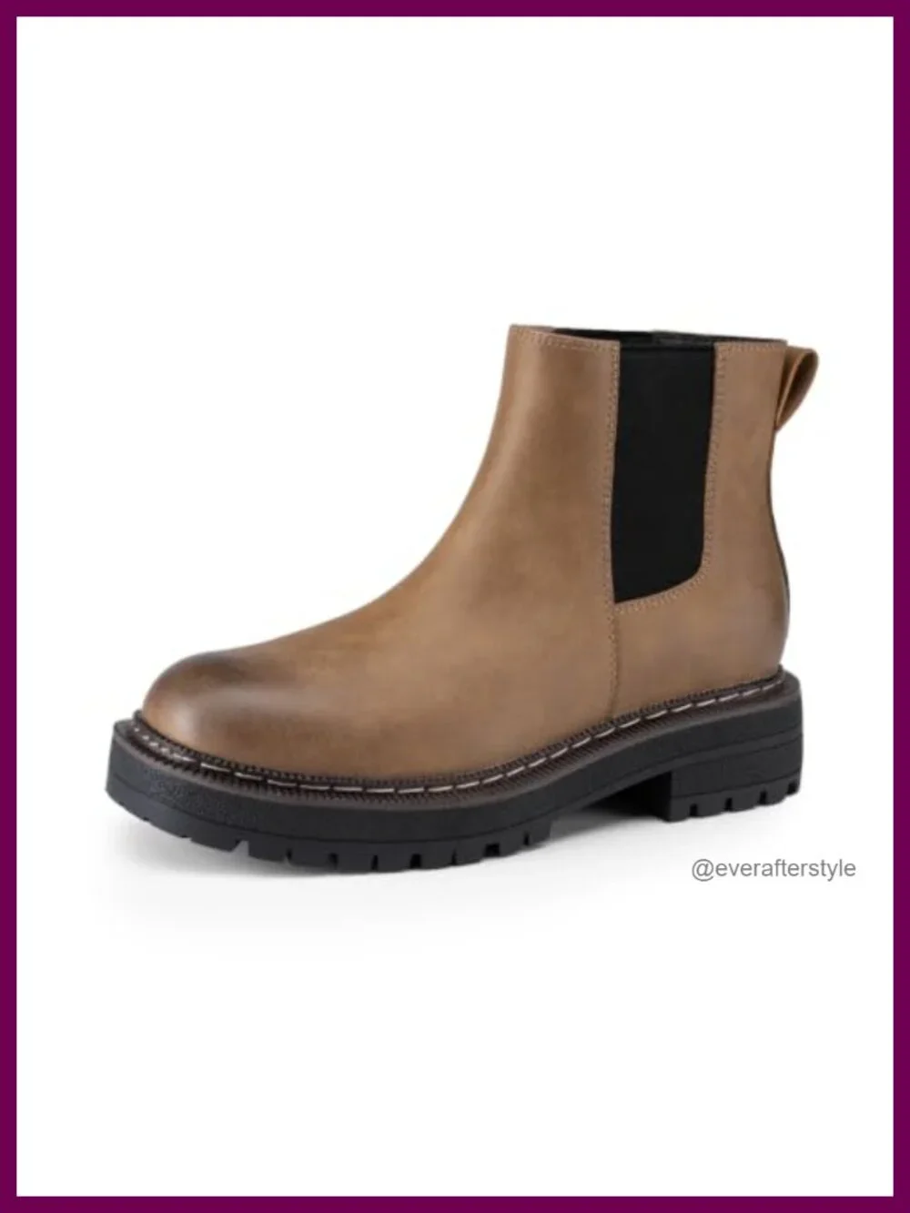 Women's Slip-On Platform Chelsea Ankle Boots Faux Leather (PU)